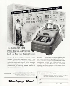 1951 Remington Rand: Printing Calculator Figuring Needs Vintage Print Ad - Picture 1 of 1