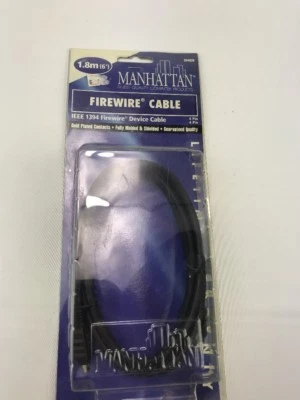 MANHATTAN Firewire Cable 1394 6' (1.8m) 6 Pin - 6 Pin NEW - Image 1 of 4