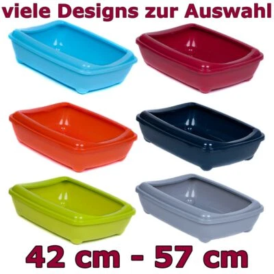 KARLIE Katzentoilette Schalentoilette mit abnehmbarem Rand viele Modelle und Größen