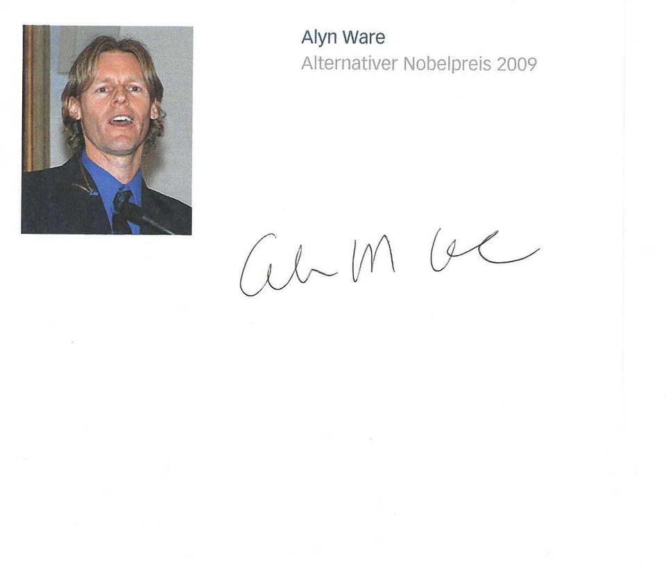Alyn Ware Right Livelihood Award 2009 Karte u.Original-Autogramm - Bild 1 von 1
