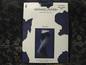 DONALD PLINER PANTYHOSE~SEMI OPAQUE ALTA MODA~NAVY BLUE~MEDIUM~BRAND NEW - Picture 1 of 3