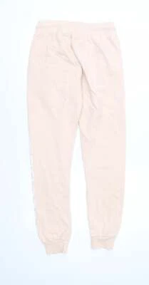 ellesse Womens Pink Cotton Blend Jogger Trousers Size W30L27 Tie — 第 1/4 张图片