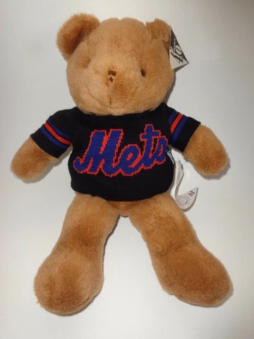 New York Mets 14" Super Soft Plush Teddy Bear With Team Sweater Cover