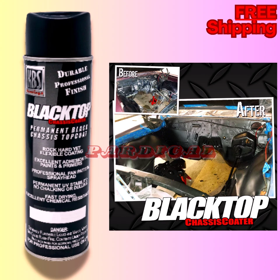 Pintura de chasis KBS Coatings 8102 OEM negro satinado BlackTop - 16 fl. oz. Foto 1 de 4