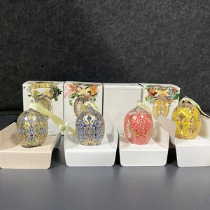 Vintage Hutschenreuther Glas Kristall Eier Ornamente Menge 4 mit Boxen 1995-1998 selten - Bild 1 von 18