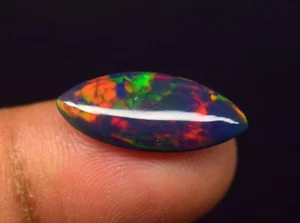 Multi Fire Natural Ethiopian 3.60 Carat Marquise Loose Opal Cabochon Gemstone - Picture 1 of 6