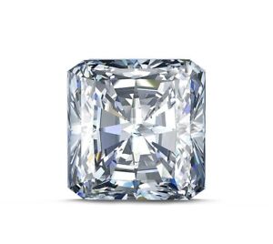 Certified 8x6mm Real Radiant Cut 2 Carat Moissanite 100% Genuine Loose Diamond