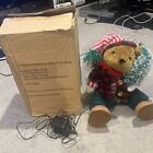 Avon Sparkling Holiday Fiber Optic Christmas Bear Electric 2003 16"