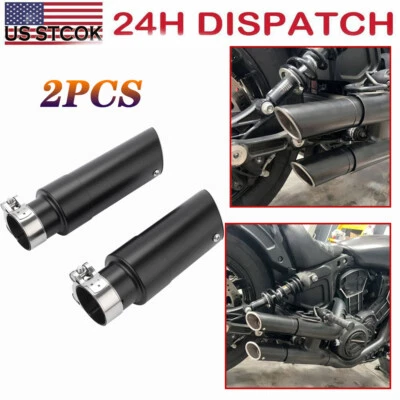 Tubos silenciadores de cola de escape 2 piezas para Indian Scout Sixty Rogue Bobber 2015-2025 Foto 1 de 4