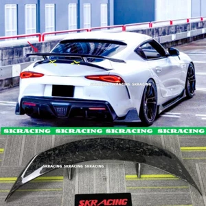 For Toyota Supra A90 A91 MK5 2020-21 Forged Carbon Fiber Rear Trunk Spoiler Wing - Bild 1 von 21