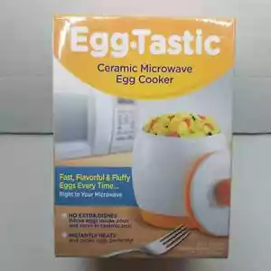 EGG TASTIC Ceramic Microwave EGG COOKER Poached - As Seen On TV - NEW IN BOX - Picture 1 of 5