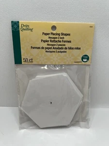 Dritz Quilting Paper Piecing Hexagon 2” 50 In Pkg New - Picture 1 of 4