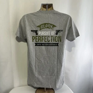 Glock OEM Pursuit Of Perfection Short Sleeve T-Shirt Medium Gray Cotton Blend - Picture 1 of 4