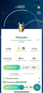 Pokémon Go Morpeko - COMERCIO 20k polvo de estrellas - Imagen 1 de 1