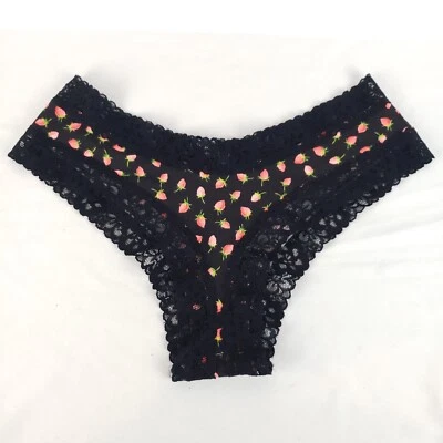 Victorias Secret Sexy Little Things Bragas Descaradas Grandes Fresas Borde de Encaje Foto 1 de 4