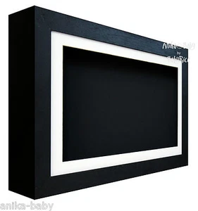 Large Deep Shadow Black Box Display Frame for Baby Casts, Medals, Keepsakes, - Picture 1 of 1