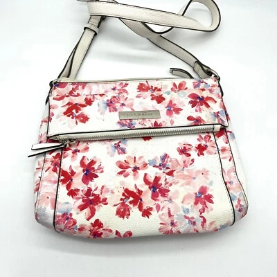 Liz Claiborne Floral Crossbody Bag Purse Flap Zip Pocket - Image 1 of 4