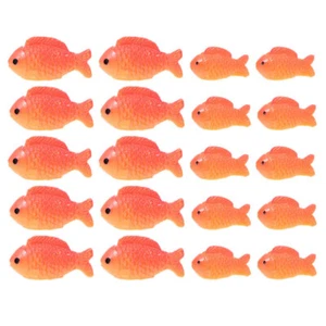 20PCS Miniature Red Fish Models Goldfish Figure Mini Goldfish Decor Ornament US - Picture 1 of 12
