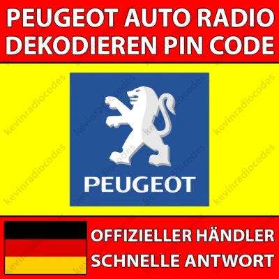 ✅PEUGEOT RADIO DECODING PIN CODE 106 107 307 407 PARTNER TRAVELLER CLARION✅ - Image 1 of 4