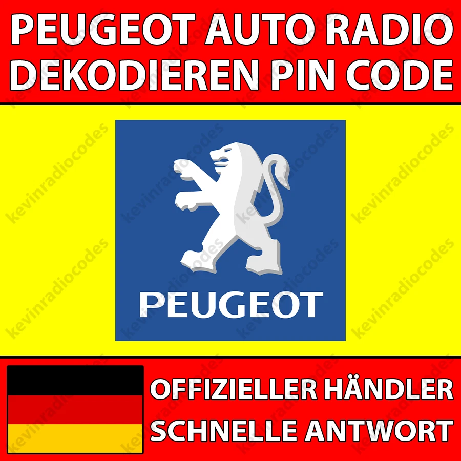 ✅PEUGEOT RADIO DEKODIEREN PIN CODE 106 107 307 407 PARTNER TRAVELLER CLARION✅ - Bild 1 von 4