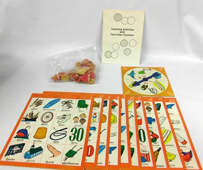 Vintage 1968 Digraph Whirl Teaching Activities Game 10 Cards Spinner with Box - Image 1 of 4