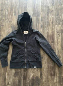 American Giant Full Zip Hoodie Sweatshirt Womens XS Classic Black Heavyweight - Picture 1 of 8