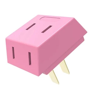 High Reliable 3 Way Power Electrical Outlet 2 Prongs Adapter Desktop Travel Plug - Picture 1 of 1