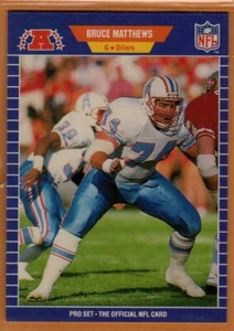 BRUCE MATTHEWS (HOUSTON OILERS) 1989 PRO SET FOOTBALL KARTE - Bild 1 von 1