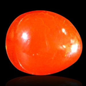 1.08 ct Five-star Fancy Cabochon Cut (8 x 7 mm) Un-Heated Red Fire Opal Gemstone - Picture 1 of 1
