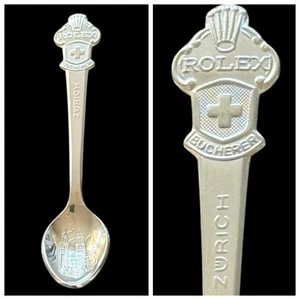 ROLEX Bucherer Of Switzerland Zurigo cucchiaio souvenir vintage chiesa logo argento - Foto 1 di 9