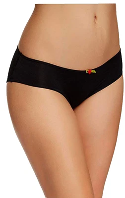 Betsey Johnson Lace Trim Hipster-Raven Black-Small-NWT- - Image 1 of 3