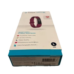 Fitbit Alta HR Activity Tracker Large Fuchsia Fitness Wristband Missing Charger - Picture 1 of 7