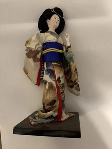 Geisha Display Figur im traditionellen Kimono ca. 1 Fuß groß - Bild 1 von 8