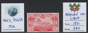 WC1_33435 ITALIAN COLON.:LIBIA. 1931 semi-postal Espresso stamp. Sc.EB3. MH - Picture 1 of 1