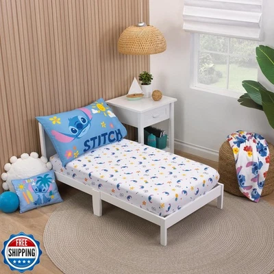 Juego de sábanas NoJo Disney "S" es para Stitch 2 piezas para niños pequeños - Sábana inferior ajustable Foto 1 de 4