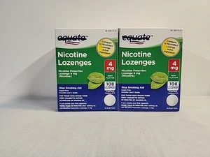 Equate Nicotine Lozenges Mint 4mg 108ct. Box (Lot Of 2 Boxes) Stop Smoking Aid - Picture 1 of 6