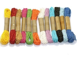 12 Colorful DIY Paper Rope Threads 2mm - Picture 1 of 7