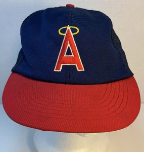Vintage California Angels Annco Mesh Snapback Hat Cap Anaheim MLB - Picture 1 of 10