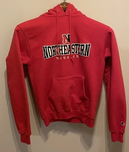 Northeastern University Huskies Red Champion Hoodie Sweatshirt Size Small - Bild 1 von 5
