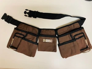 Work Tool Belt with 19 Pockets, 2 Hammer Rings and a Tape Holder clip - Picture 1 of 7