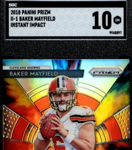 BAKER MAYFIELD 2018 Panini Prizm Instant Impact II-1 Silver SGC Gem Mint 10! - Imagen 1 de 6