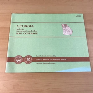 Vintage Georgia Index to topographic Other Map Coverage by USGS 33084-F4-MI-99X - Bild 1 von 3