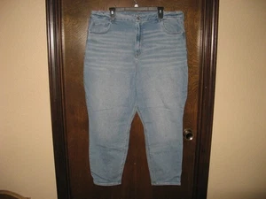 Jeans donna American Eagle lavaggio chiaro misto cotone curvy mamma taglia 22 - Foto 1 di 5