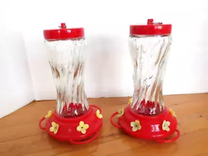 2 Audubon Swirl Glass Hummingbird Feeder, 16 oz. Model NA35225 - Picture 1 of 6