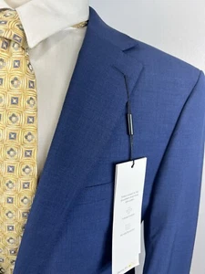 NEW Calvin Klein Mens Royal Blue Nailhead Stitch Lapel Sport Coat Blazer Sz 44 L - Picture 1 of 11