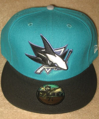 New San Jose Sharks NHL Hockey New Era 59Fifty Caps/Hats - Image 1 of 2