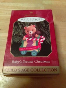 Vintage Hallmark Keepsake Ornament Baby’s Second Christmas Handcrafted - Picture 1 of 7