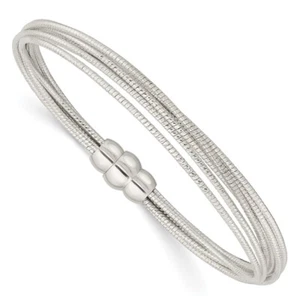 Sterling Silver Multiple Strand 7.25" Bracelet 14.56g Gift for Mother - Picture 1 of 4