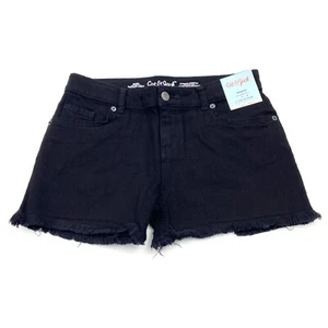 Cat & Jack Girls Size L 10/12 Plus Shorts Ultimate Stretch Pockets Frayed Black - Picture 1 of 11