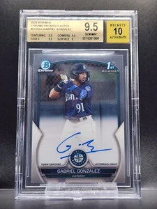 Gabriel Gonzales 2023 Bowman Chrome 1st RC Rookie Auto BGS 9.5 Auto 10 Gem! - Picture 1 of 4